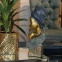 Busto Alexandra House Living Azul Dourado Plástico Africana 10 x 19 x 40 cm de Alexandra House Living, Esculturas - Ref: D162...