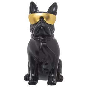 Deko-Figur Alexandra House Living Schwarz Gold Kunststoff Brillen Hund 19 x 27 x 26 cm von Alexandra House Living, Sammlerstü...