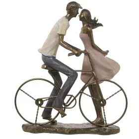 Figurine Décorative Alexandra House Living Plastique Doré Bicyclette Couple 14 x 27 x 31 cm de Alexandra House Living, Pièces...