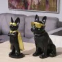 Deko-Figur Alexandra House Living Schwarz Gold Kunststoff Brillen Hund 12 x 15 x 32 cm von Alexandra House Living, Sammlerstü...