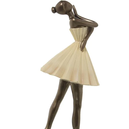 Statua Decorativa Alexandra House Living Beige Dorato Plastica Ballerina 13 x 17 x 30 cm di Alexandra House Living, Oggetti d...