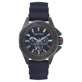 Relógio masculino Nautica NAPMIA004 Preto Prateado (Ø 44 mm) de Nautica, Relógios com braselete - Ref: S7272377, Preço: 92,69...