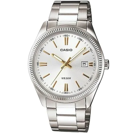 Reloj Hombre Casio DATE - SILVER, GOLD INDEXES (Ø 39 mm) de Casio, Relojes de pulsera - Ref: S7273768, Precio: 80,16 €, Descu...