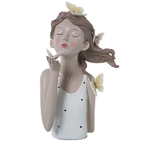 Figurine Décorative Alexandra House Living Blanc Plastique Papillons 18 x 20 x 32 cm de Alexandra House Living, Pièces de col...