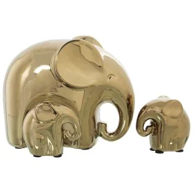 Conjunto de Figuras Alexandra House Living Dourado Cerâmica Elefante (3 Peças) de Alexandra House Living, Colecionáveis - Ref...