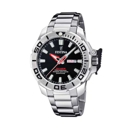 Reloj Hombre Festina F20665/4 Negro Plateado (Ø 34 mm) de Festina, Relojes de pulsera - Ref: S7274947, Precio: 195,58 €, Desc...