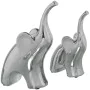 Set of Figures Alexandra House Living Silver Ceramic Elephant 19 x 8 x 26 + 15 x 7 x 21 cm (2 Pieces) by Alexandra House Livi...