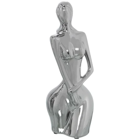 Decorative Figure Alexandra House Living Silver Ceramic Lady 10 x 11 x 29 cm by Alexandra House Living, Collectables - Ref: D...