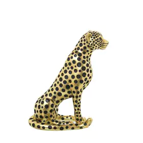 Decorative Figure Alexandra House Living Black Golden Plastic Leopard 12 x 22 x 27 cm by Alexandra House Living, Collectables...