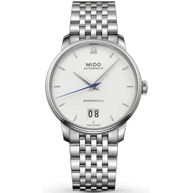 Men's Watch Mido BARONCELLI Silver (Ø 40 mm) by Mido, Wrist Watches - Ref: S7279037, Price: 890,89 €, Discount: %