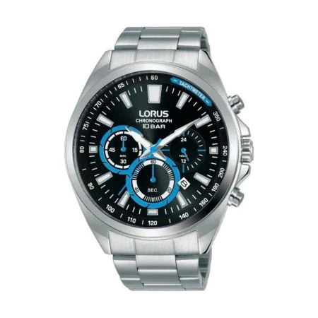 Men's Watch Lorus SPORTS Black Silver (Ø 44 mm) by Lorus, Wrist Watches - Ref: S7286707, Price: 83,64 €, Discount: %