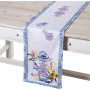 Camino de Mesa Alexandra House Living Azul Blanco Textil 180 x 30 cm Terciopelo de Alexandra House Living, Caminos de mesa - ...