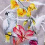 Table Runner Alexandra House Living Grey Textile 180 x 30 cm Velvet Floral Bird by Alexandra House Living, Table Runners - Re...