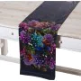 Table Runner Alexandra House Living Black Textile 180 x 30 cm Velvet Floral by Alexandra House Living, Table Runners - Ref: D...