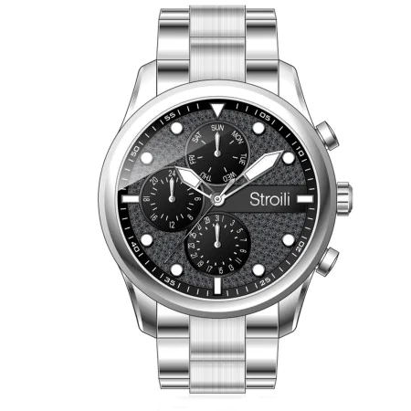 Montre Homme Stroili 1683278 Noir Argenté de Stroili, Montres bracelet - Réf : S7294168, Prix : 143,37 €, Remise : %