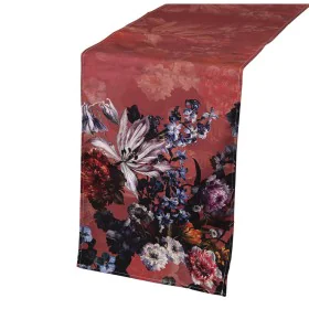 Table Runner Alexandra House Living Burgundy Textile 33 x 180 cm Cotton Floral by Alexandra House Living, Table Runners - Ref...