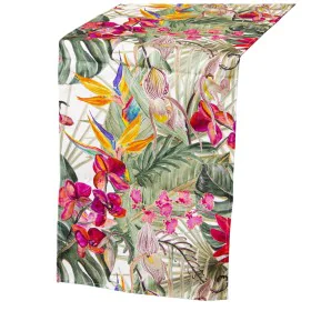 Caminho de Mesa Alexandra House Living Multicolor Têxtil 33 x 180 cm Algodão Floral de Alexandra House Living, Caminhos de me...