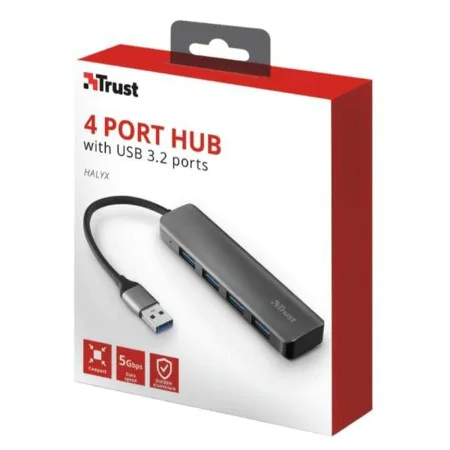 Hub USB 4 Ports Trust 23327 de Trust, Hubs USB - Réf : S7605021, Prix : 30,35 €, Remise : %