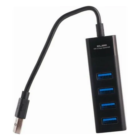 4-Port USB Hub 3.0 ELBE HUB401 Black by ELBE, USB hubs - Ref: S7605049, Price: 10,79 €, Discount: %