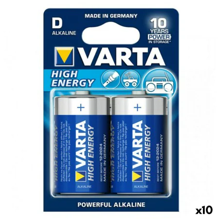 Pile Varta LR20 D 1,5 V 16500 mAh High Energy 2 Ah 1,5 V (10 Unités) de Varta, Piles jetables - Réf : S7609798, Prix : 34,05 ...