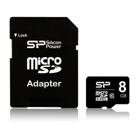 Scheda Di Memoria Micro SD con Adattatore Silicon Power SP008GBSTHBU1V10SP 8 GB di Silicon Power, Schede di memoria - Rif: S7...