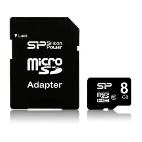 Mikro SD Speicherkarte mit Adapter Silicon Power SP008GBSTHBU1V10SP 8 GB von Silicon Power, Speicherkarten - Ref: S7700799, P...