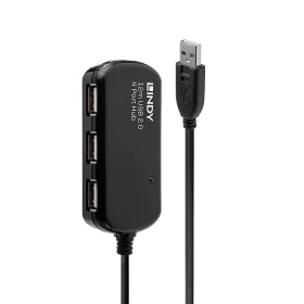 Hub USB LINDY 42783 12 m Noir de LINDY, Hubs de réseau - Réf : S7716989, Prix : 67,29 €, Remise : %