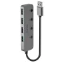 Hub USB LINDY Negro Gris (1 unidad) de LINDY, Hubs de red - Ref: S7717121, Precio: 28,40 €, Descuento: %