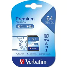 Carte Mémoire SD Verbatim PREMIUM SDXC C10/U1 64 GB 2 g de Verbatim, Cartes mémoire - Réf : S7717345, Prix : 14,08 €, Remise : %