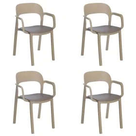 Garden chair Garbar Ona Brown Beige Chocolate Sand polypropylene 56 x 79 x 52 cm 56 x 52 x 79 cm 4 Units (4 Pieces) by Garbar...