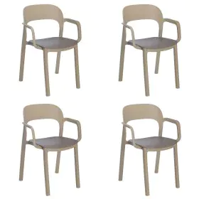 Garden chair Garbar Ona Brown Beige Chocolate Sand polypropylene 56 x 79 x 52 cm 56 x 52 x 79 cm 4 Units (4 Pieces) by Garbar...