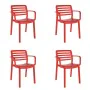 Silla de Jardín Garbar Rojo Polipropileno 58 x 78 x 54 cm 58 x 54 x 78 cm 4 Unidades (4 Piezas) de Garbar, Sillas de comedor ...