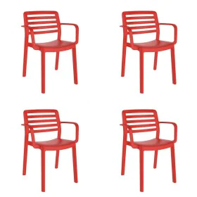 Garden chair Garbar Red polypropylene 58 x 78 x 54 cm 58 x 54 x 78 cm 4 Units (4 Pieces) by Garbar, Garden Dining Chairs - Re...