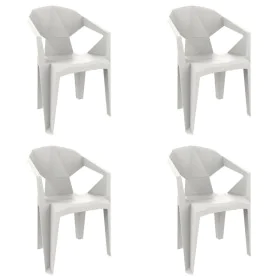 Silla de Jardín Garbar Delta Blanco Polipropileno 53 x 80 x 55 cm 53 x 55 x 80 cm 4 Unidades (4 Piezas) de Garbar, Sillas de ...