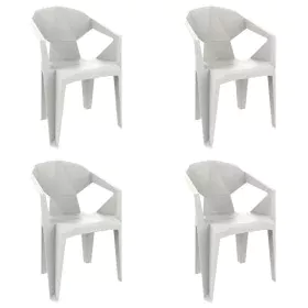 Silla de Jardín Garbar Delta Blanco Polipropileno 53 x 80 x 55 cm 53 x 55 x 80 cm 4 Unidades (4 Piezas) de Garbar, Sillas de ...