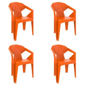 Chaise de jardin Garbar Delta Orange polypropylène 53 x 80 x 55 cm 53 x 55 x 80 cm 4 Unités (4 Pièces) de Garbar, Chaises de ...