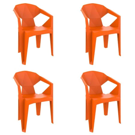 Havestol Garbar Delta Orange Polypropylen 53 x 80 x 55 cm 53 x 55 x 80 cm 4 Stück (4 Stücke) von Garbar, Essstühle - Ref: D16...