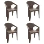 Silla de Jardín Garbar Delta Marrón Chocolate Polipropileno 53 x 80 x 55 cm 53 x 55 x 80 cm 4 Unidades (4 Piezas) de Garbar, ...