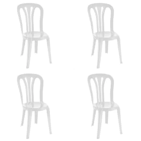 Silla de Jardín Garbar Garrotxa Blanco Polipropileno 43 x 52 x 89 cm 4 Unidades (4 Piezas) de Garbar, Sillas de comedor de ja...