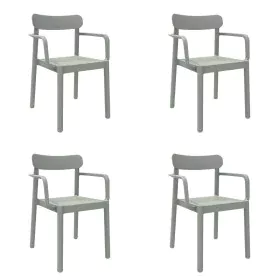 Chaise de jardin Garbar Elba Gris polypropylène 56 x 53 x 80 cm 4 Unités (4 Pièces) de Garbar, Chaises de table de jardin - R...