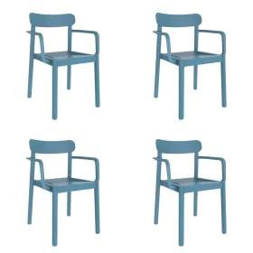 Garden chair Garbar Elba Blue polypropylene 56 x 53 x 80 cm 4 Units (4 Pieces) by Garbar, Garden Dining Chairs - Ref: D162652...