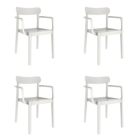 Silla de Jardín Garbar Elba Blanco Polipropileno 56 x 53 x 80 cm 4 Unidades (4 Piezas) de Garbar, Sillas de comedor de jardín...