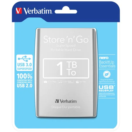 External Hard Drive Verbatim 53071 1 TB HDD by Verbatim, External hard drives - Ref: S7719882, Price: 78,43 €, Discount: %