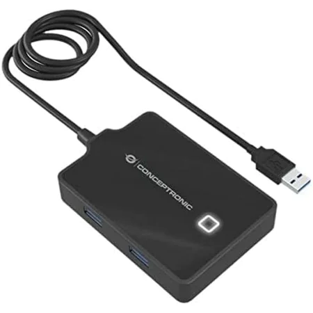 Hub USB Conceptronic 110517207101 Noir de Conceptronic, Hubs USB - Réf : S77202673, Prix : 24,30 €, Remise : %