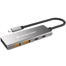 Hub USB Conceptronic HUBBIES15G Gris (1 Unité) de Conceptronic, Hubs USB - Réf : S77202674, Prix : 24,02 €, Remise : %