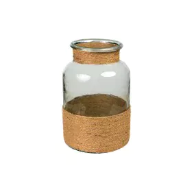 Vase Romimex Brown Transparent Jute Glass 20 x 31 x 20 cm by Romimex, Vases - Ref: D1626813, Price: 46,73 €, Discount: %