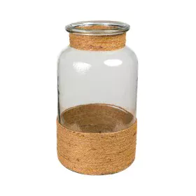 Vase Romimex Brown Transparent Jute Glass 20 x 36 x 20 cm by Romimex, Vases - Ref: D1626814, Price: 54,33 €, Discount: %