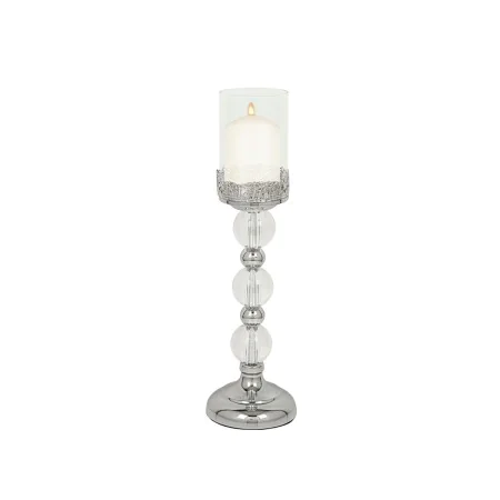 Castiçais Romimex Prateado Metal Vidro 12 x 40 x 12 cm Copo de Romimex, Candelabros e suportes para velas - Ref: D1626832, Pr...