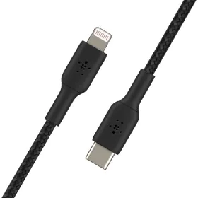 Cable USB-C a Lightning Belkin CAA004BT1MBK 1 m Negro de Belkin, Cables USB - Ref: S7733885, Precio: 27,25 €, Descuento: %