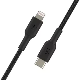 Câble USB-C vers Lightning Belkin CAA004BT1MBK 1 m Noir de Belkin, Câbles USB - Réf : S7733885, Prix : 27,25 €, Remise : %